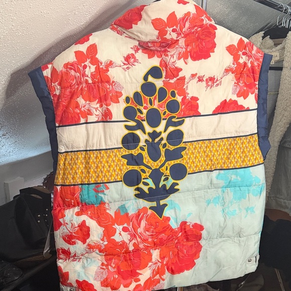 FP Movement by Free People Floral Quilted Vest - Red, Blue, Yellow - Picture 2 of 4